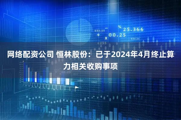 网络配资公司 恒林股份：已于2024年4月终止算力相关收购事项